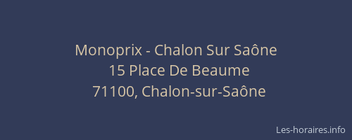 Monoprix - Chalon Sur Saône
