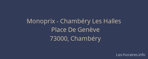 Monoprix - Chambéry Les Halles