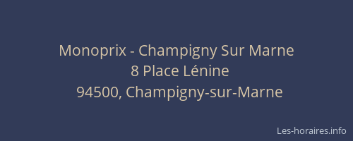 Monoprix - Champigny Sur Marne