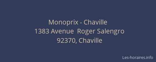 Monoprix - Chaville