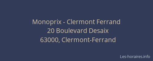Monoprix - Clermont Ferrand