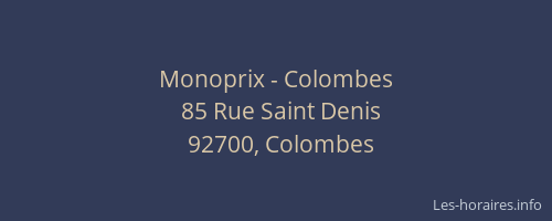 Monoprix - Colombes