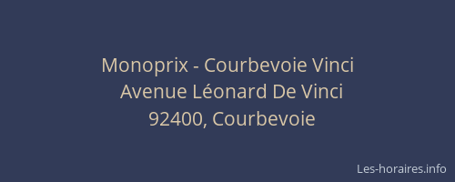 Monoprix - Courbevoie Vinci