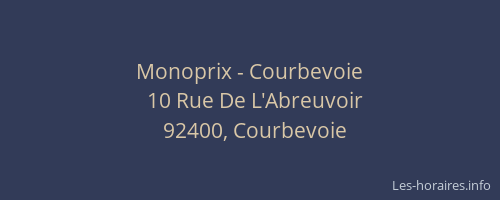 Monoprix - Courbevoie