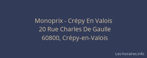 Monoprix - Crépy En Valois