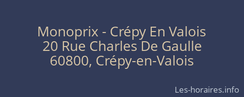 Monoprix - Crépy En Valois