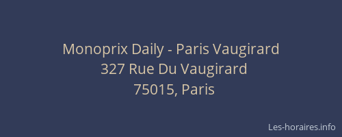 Monoprix Daily - Paris Vaugirard