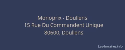 Monoprix - Doullens