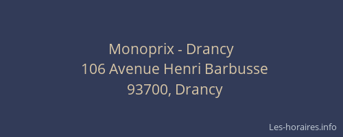 Monoprix - Drancy