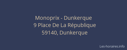 Monoprix - Dunkerque