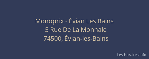 Monoprix - Évian Les Bains