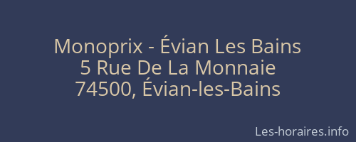 Monoprix - Évian Les Bains