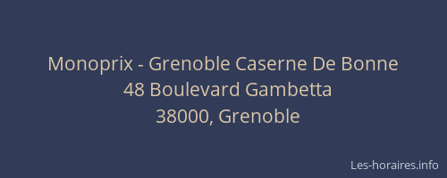 Monoprix - Grenoble Caserne De Bonne