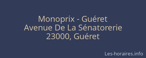 Monoprix - Guéret