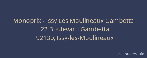 Monoprix - Issy Les Moulineaux Gambetta