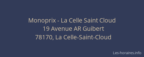 Monoprix - La Celle Saint Cloud