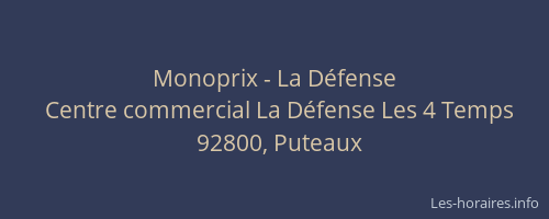 Monoprix - La Défense