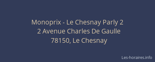 Monoprix - Le Chesnay Parly 2