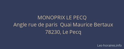 MONOPRIX LE PECQ