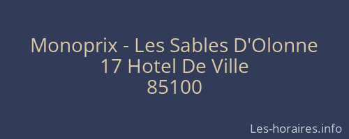 Monoprix - Les Sables D'Olonne
