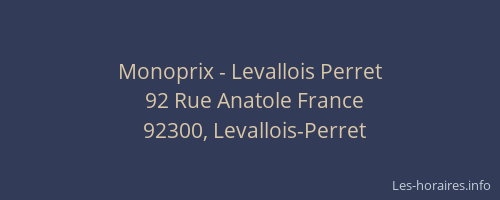 Monoprix - Levallois Perret
