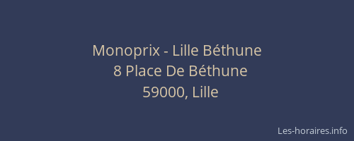 Monoprix - Lille Béthune