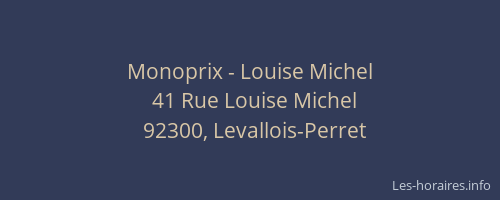 Monoprix - Louise Michel