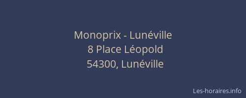 Monoprix - Lunéville