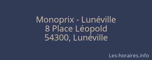 Monoprix - Lunéville