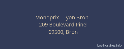 Monoprix - Lyon Bron