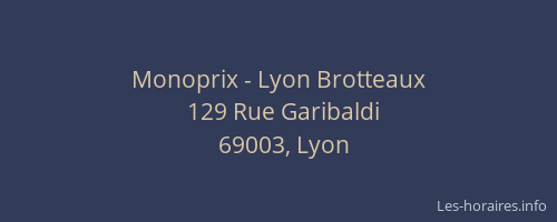 Monoprix - Lyon Brotteaux