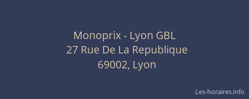 Monoprix - Lyon GBL