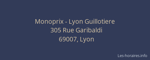Monoprix - Lyon Guillotiere