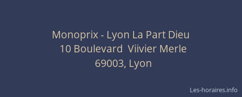 Monoprix - Lyon La Part Dieu