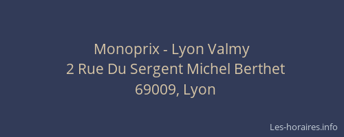 Monoprix - Lyon Valmy