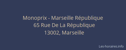 Monoprix - Marseille République