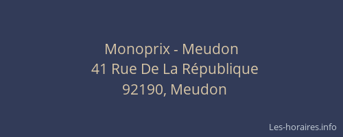 Monoprix - Meudon