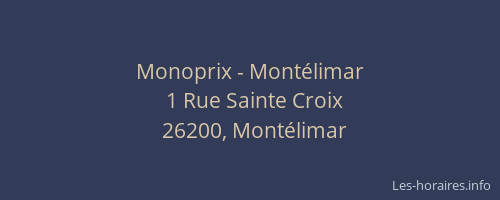Monoprix - Montélimar