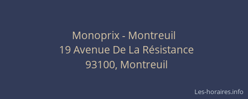 Monoprix - Montreuil