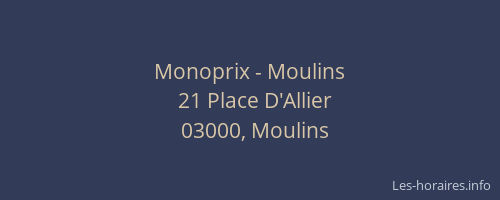 Monoprix - Moulins
