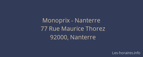Monoprix - Nanterre