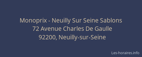 Monoprix - Neuilly Sur Seine Sablons