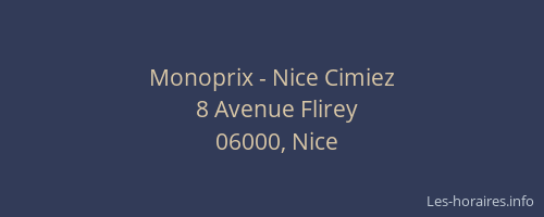 Monoprix - Nice Cimiez