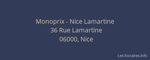 Monoprix - Nice Lamartine
