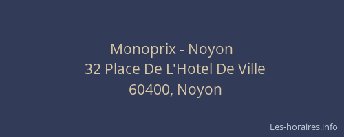 Monoprix - Noyon