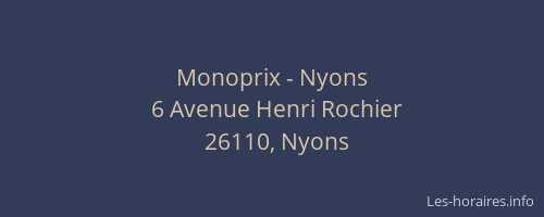Monoprix - Nyons