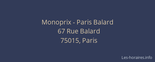 Monoprix - Paris Balard