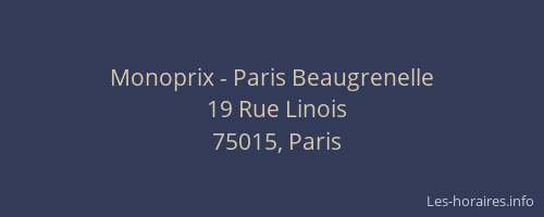 Monoprix - Paris Beaugrenelle