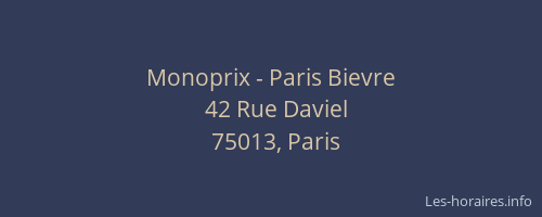 Monoprix - Paris Bievre