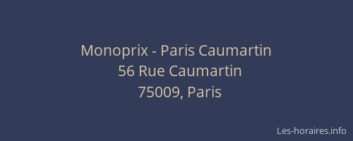 Monoprix - Paris Caumartin